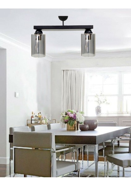 Şık Siyah Modern Spor Üçlü Plafonyer Avize, Evinize Zarif Dokunuş