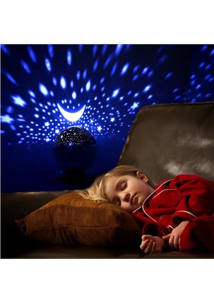 Yıldız Yansıtıcı Gece Lambası, Çocuk Odası Projeksiyon Işığı, Mor Renkli fiyatları