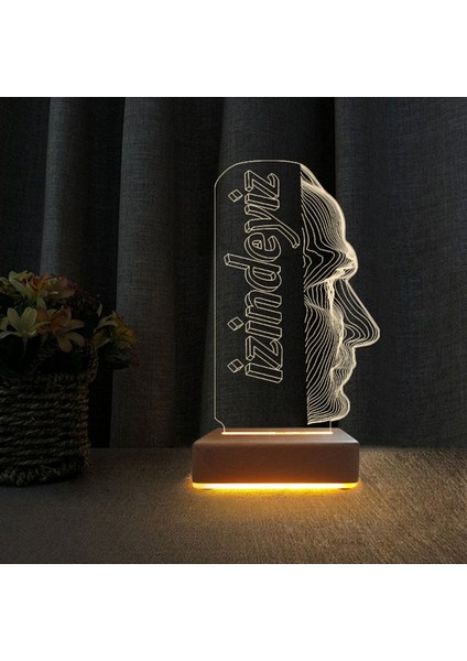 3D LED Gece Lambası Öğretmenlere Özel Atatürk Tasarımı Hediye