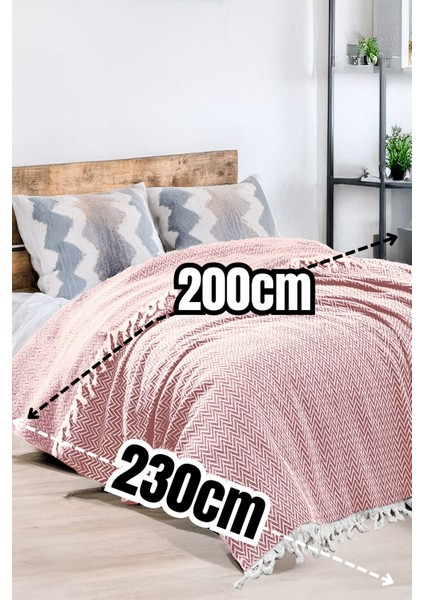 Mor Zigzag Yatak ve Kanepe Örtüsü 200X230CM, Şık ve Rahat Tamamlayıcı. fiyatları