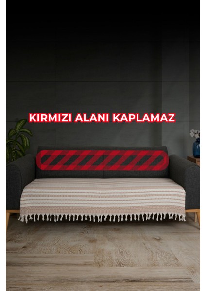 Bej Pamuk Koltuk ve Çekyat Örtüsü 115X200 cm Oturma Alanını Güzelce Kaplar modelleri