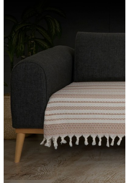 Bej Pamuk Koltuk ve Çekyat Örtüsü 115X200 cm Oturma Alanını Güzelce Kaplar fırsatları