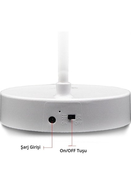 Şarjlı Dokunmatik Masa Lambası, 3 Kademe, 20 Led, Esnek ve Kullanışlı Işık Kaynağı