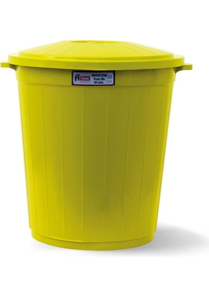 50L Gri Kapaklı Çöp Kovası, Pratik ve Dayanıklı Ev ve Ofis Kullanımı