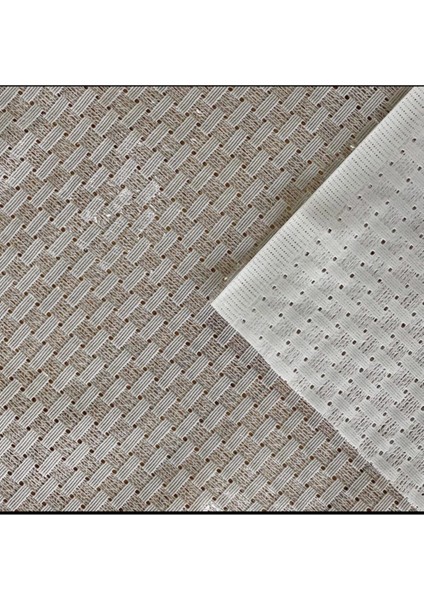 Bej Hasır Desenli Silinebilir ve Yıkanabilir Masa Örtüsü, Şık ve Kullanışlı fırsatları