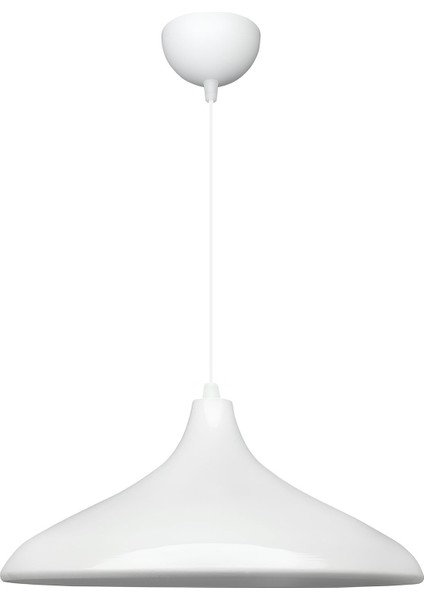 Büyük Boy Metal Sarkıt, Endüstriyel Tasarım, Beyaz, Modern ve Şık Aydınlatma Parçası fırsatları