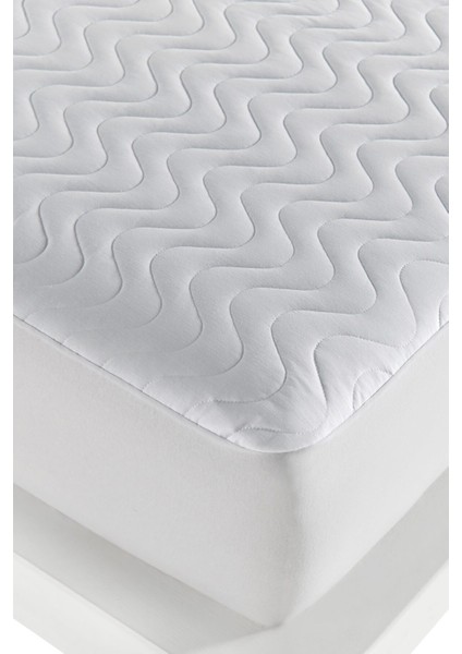 Yatak Koruyucu, Pamuklu, Lastikli, Kapitone, Sıvı Geçirmez, Konforlu, Beyaz