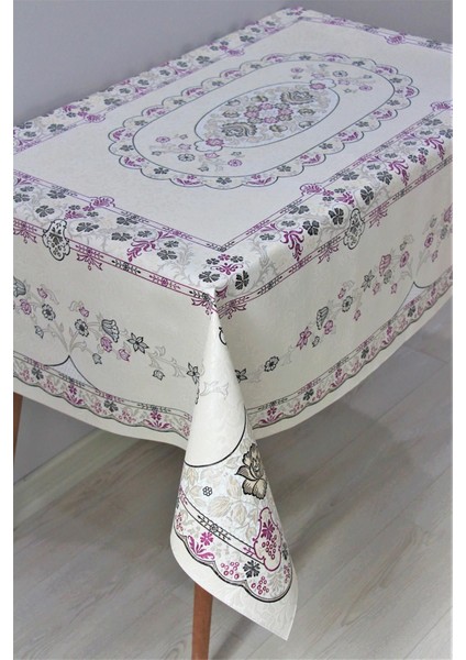Elyaflı, Silinebilir, Pvc, 120X160, Hazır Masa Örtüsü, Mor Renkli.