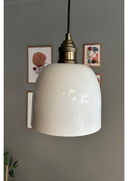 Şık Beyaz Eskitme Lale Sarkıt Avize, Salon ve Mutfak Için Zarif Aydınlatma