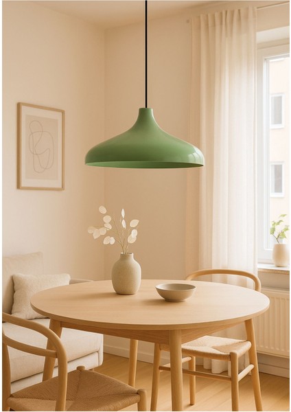 Mint Yeşili Endüstriyel Metal Avize, Şık ve Modern Sarkıt Dekorasyon.