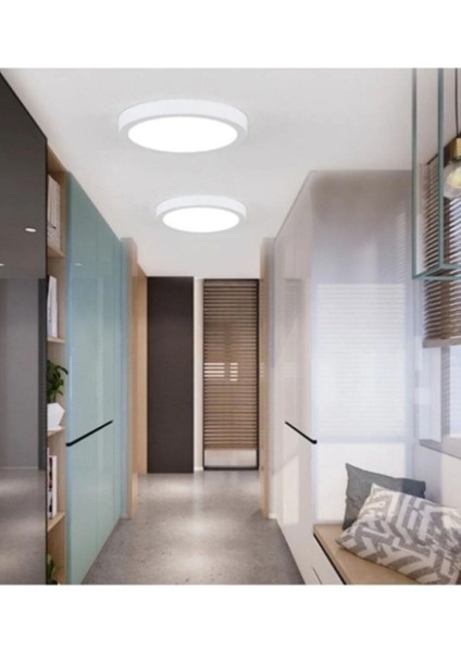 Modern Yuvarlak LED Panel Spot Lamba, 3200K Sıcak Sarı Işık, Şık ve Enerji Tasarruflu