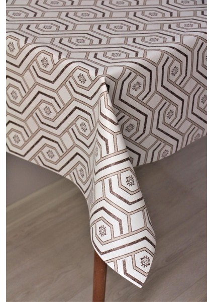 Elyaflı, Astarlı, Silinebilir Pvc Masa Örtüsü, Kahverengi, Şık ve Dayanıklı. modelleri