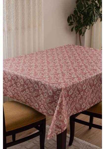 Astarlı, Silinebilir, Hijyenik, Çiçek Desenli, Muşamba, Pvc, Masa Örtüsü, 1173-2