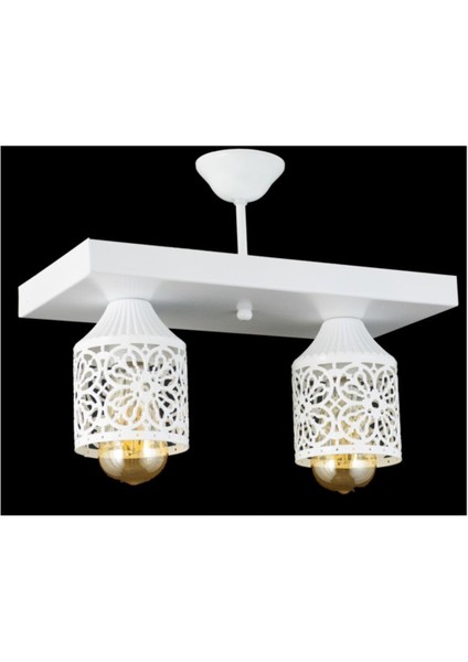 Şık Ikili Spor Tarzı Modern Retro Rustik Avize Beyaz Renk fiyatları