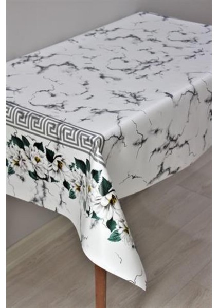 Gri Elyaf Astarlı Silinebilir Pvc Masa Örtüsü 1181-2