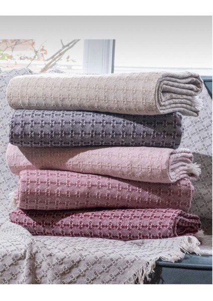 Bebe Mavisi %100 Pamuk Koltuk Örtüsü 175X215 Cm, Şal, Yumuşak ve Şık Tasarım fırsatları