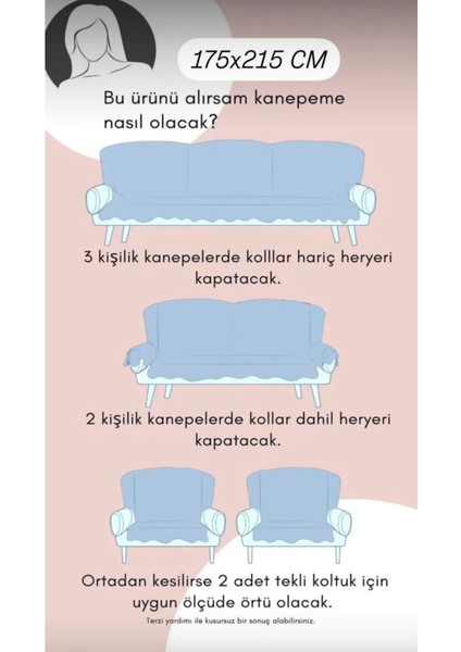 Bebe Mavisi %100 Pamuk Koltuk Örtüsü 175X215 Cm, Şal, Yumuşak ve Şık Tasarım indirimleri