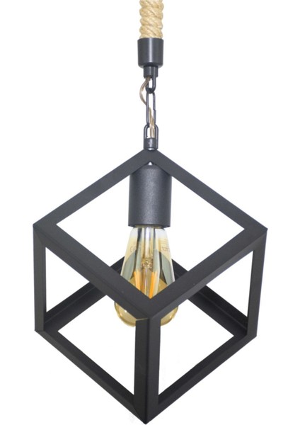 Rustik Retro Metal Siyah Sarkıt Avize, Şık ve Modern Aydınlatma Parçası fiyatları