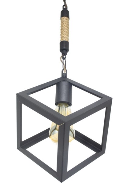 Rustik Retro Metal Siyah Sarkıt Avize, Şık ve Modern Aydınlatma Parçası modelleri