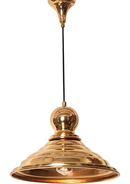 Şık Altın Renkli Tekli Tasarım Sarkıt Avize ile Evinize Zarafet Katın fırsatları