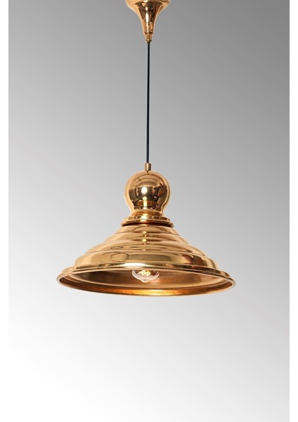 Şık Altın Renkli Tekli Tasarım Sarkıt Avize ile Evinize Zarafet Katın indirimleri