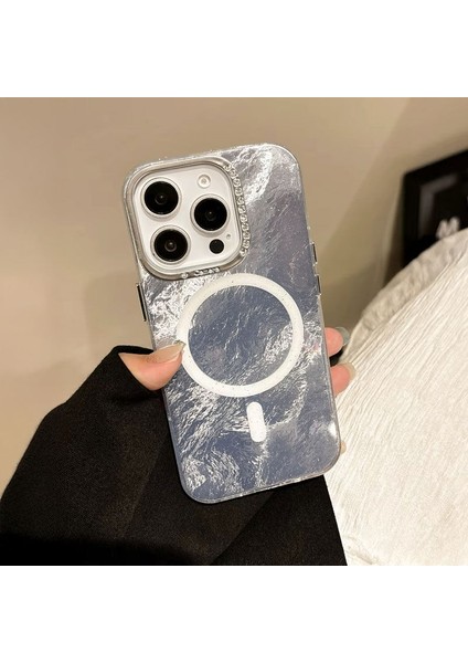 Apple iPhone 12 Pro Uyumlu Kılıf Zebana Glow Taşlı Silikon Kılıf (Kablosuz Şarj) Gri fiyatları