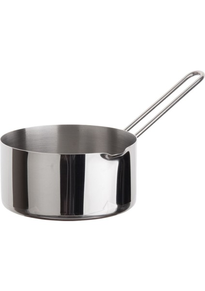 Prime 12 cm Gümüş Paslanmaz Çelik Sos Tavası Isı Yavaş İleten Bulaşık Makinesinde Yıkanabilir