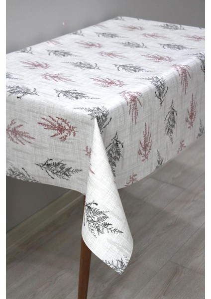 Astarlı Pvc Muşamba Masa Örtüsü, Kolay Temizlenebilir, Şık ve Dayanıklı Gri Renk.