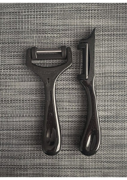 Yanal ve Düz Soyacak Seti, Siyah, 2'li Paket