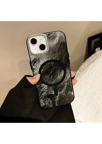 Apple iPhone 13 Uyumlu Kılıf Zebana Glow Taşlı Silikon Kılıf (Kablosuz Şarj) Siyah fiyatları