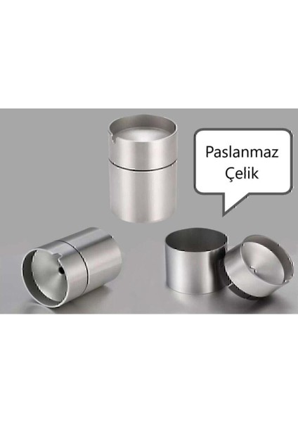 Paslanmaz Çelik Küllük, 9cm, Modern ve Şık Tasarım, Dayanıklı ve Pratik Kullanım