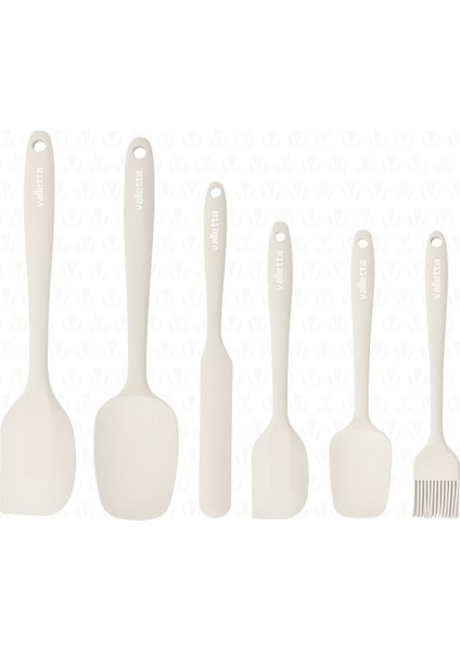 6'lı Bej Isıya Dayanıklı Yanmaz Silikon Spatula Seti fiyatları