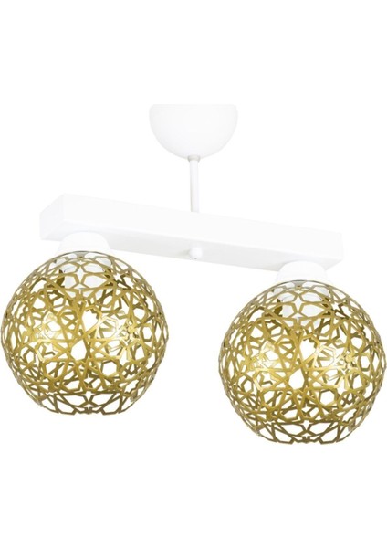 Şık Top Motif Yıldız Ferforje Retro Rustik Plafonyer Avize