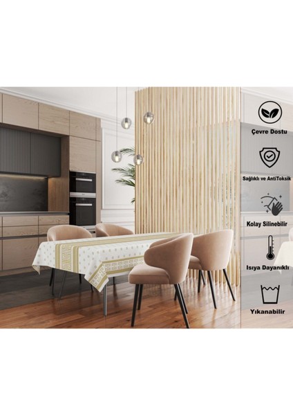 Yıkanabilir Silinebilir Beyaz Masa Örtüsü, Leke Tutmaz, Kumaş Görünümlü, Hijyenik fiyatları