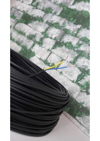 Siyah 2*0,50 mm 20 Metre Elektrik Kablosu, Kaliteli ve Dayanıklı Uzunluk