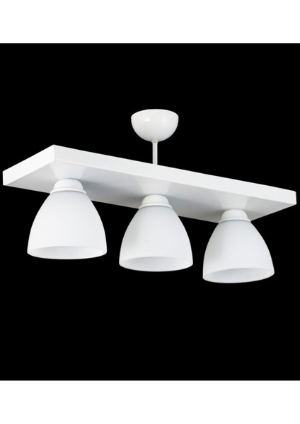 Üçlü Dikdörtgen Beyaz Modern Spor Avize, Şık ve Zarif Aydınlatma Seçeneği