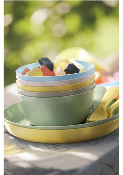 Pastel Renkli 6'lı Tabak Seti, Şık ve Renkli Sunumlar Için Ideal