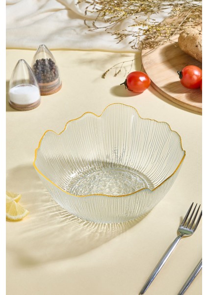 Büyük Cam Salata Kasesi, 21 Cm, Şık ve Dayanıklı, Mutfağınıza Güzellik Katacak. modelleri