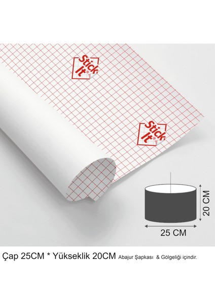 2'lü Dıy Abajur & Lambader Başlığı Yapım Seti – 25 cm Silindir Şapka | Gold Ayna Efektli Yapışkanlı Sert Pvc + E27 Uyumlu Halka | Kumaş/duvar Kağıdıyla Kişiselleştirilebilir, Kolay Montaj fırsatları