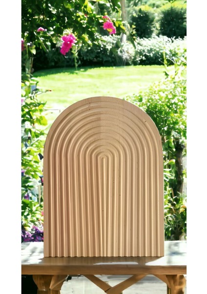 Kahverengi Dalgalı Bambu Sunum Tabağı, Dekoratif ve Kesme Amaçlı, 20X25CM modelleri