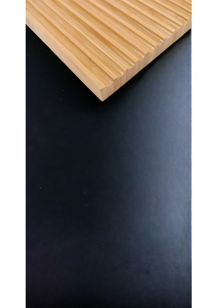 Kahverengi Dalgalı Bambu Sunum Tabağı, Dekoratif ve Kesme Amaçlı, 20X25CM fırsatları