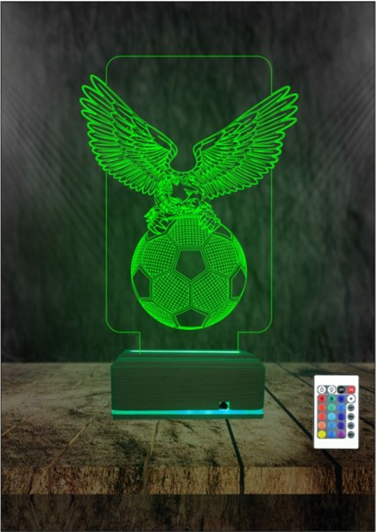 3D Gece Lambası, Beşiktaşlılara Özel Kartal ve Futbol Topu Tasarımı fiyatları