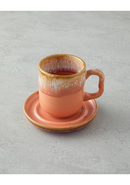 Turuncu 150 ml Kahve Fincan Takımı, Şık ve Kullanışlı Set modelleri