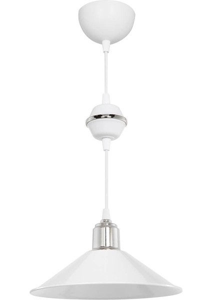 Beyaz/krom Tekli Oturma ve Yemek Odası Aydınlatma Parçası modelleri