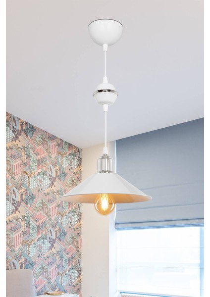 Beyaz/krom Tekli Oturma ve Yemek Odası Aydınlatma Parçası fırsatları