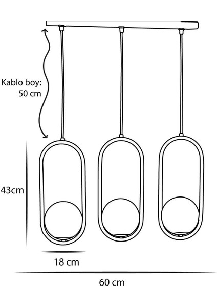Modern 3'lü Sarı Metal ve Füme Camlı Şık Avize, Zarif Tasarım.