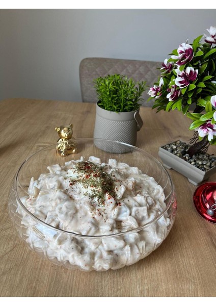 24 cm Şeffaf Cam Salata Sunum Kabı, Şık ve Kullanışlı Ev ve Restoran Için Ideal fiyatları