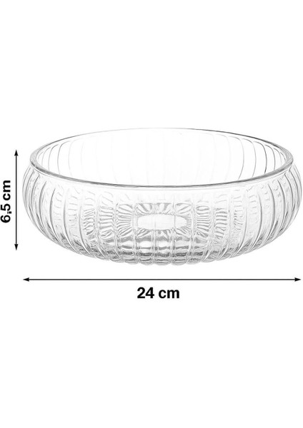 24 cm Şeffaf Cam Salata Sunum Kabı, Şık ve Kullanışlı Ev ve Restoran Için Ideal modelleri