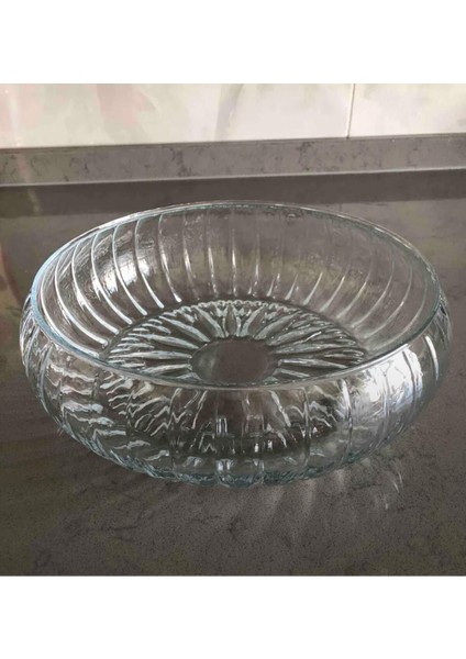 24 cm Şeffaf Cam Salata Sunum Kabı, Şık ve Kullanışlı Ev ve Restoran Için Ideal fırsatları