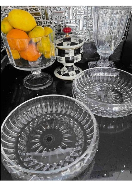 24 cm Şeffaf Cam Salata Sunum Kabı, Şık ve Kullanışlı Ev ve Restoran Için Ideal indirimleri